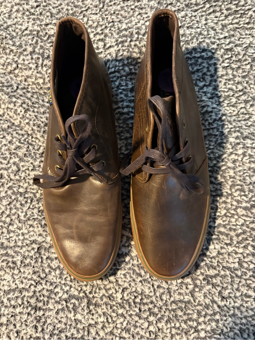 Polo By Ralph Lauren Men’s size 14D Brown Leather Chukkas Limited Edition NWOT!